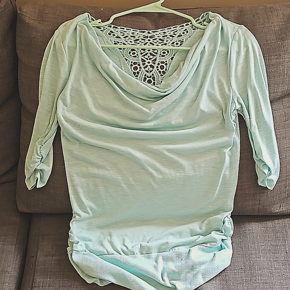 Small No Boundires Mint Green Blouse